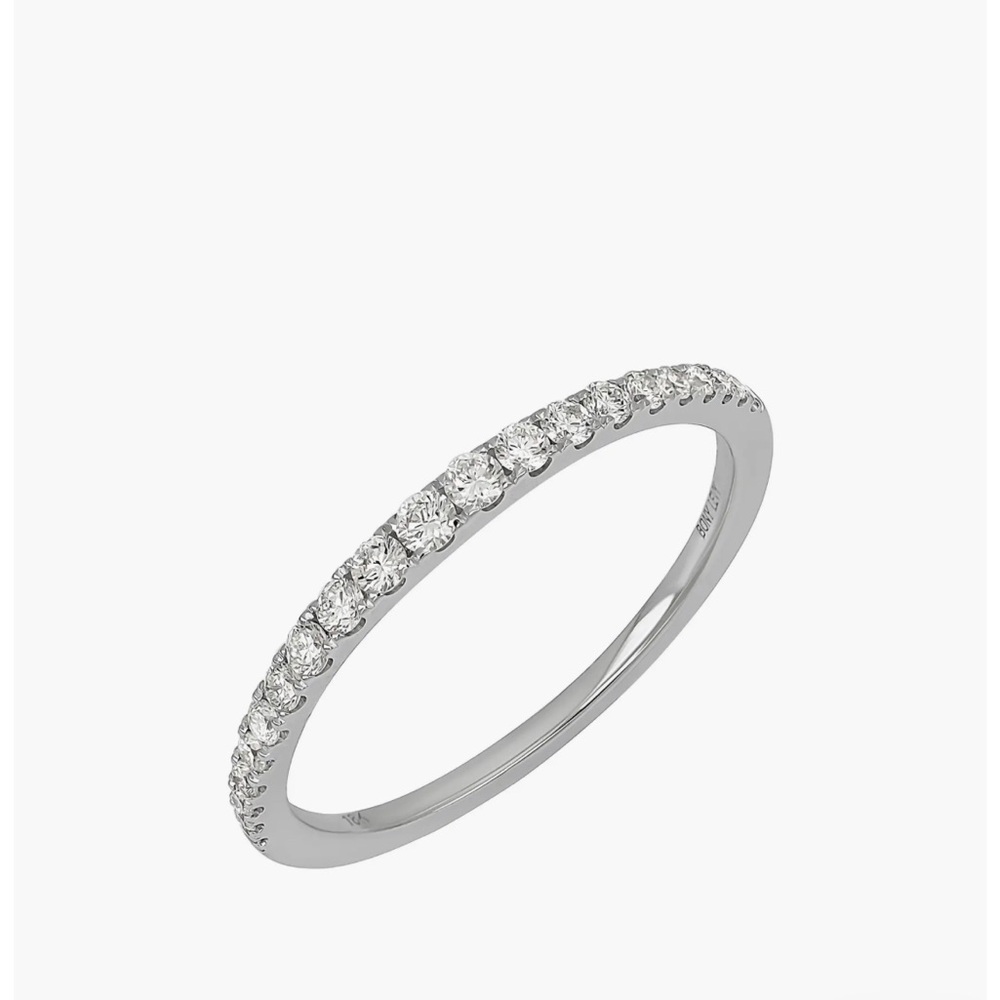 BONY LEVY 18kg white Diamond half eternity band